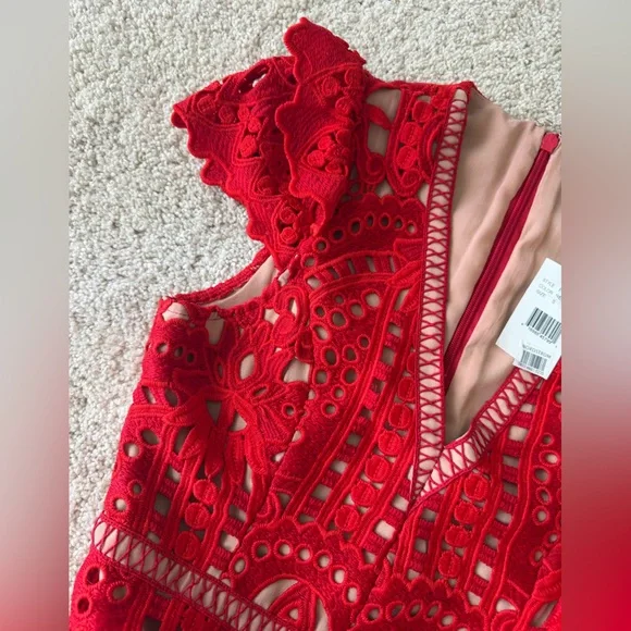 Adelyn Rae Red Lace Midi Dress, size S, NWT - Picture 11 of 11